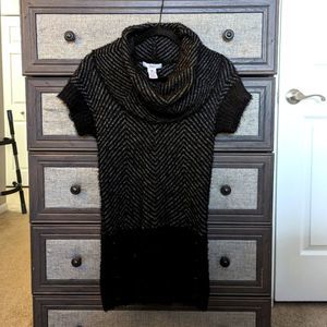 XS Black Short Sleeve Candie's Sweater Dress